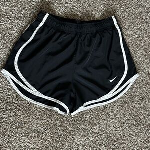 Nike Women's Black and White Athletic Shorts